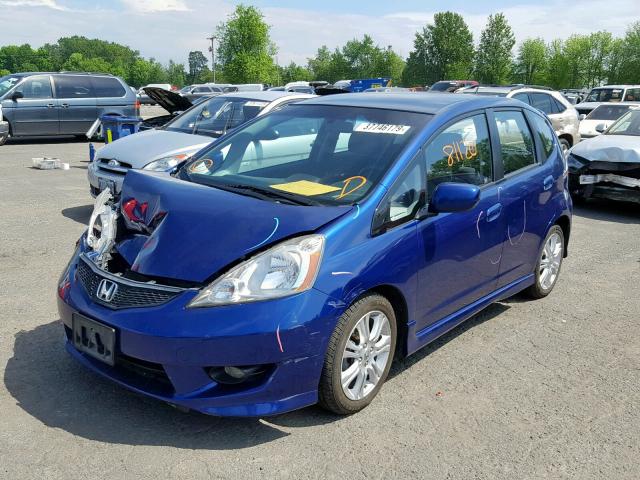 JHMGE88499S013299 - 2009 HONDA FIT SPORT BLUE photo 2