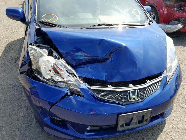 JHMGE88499S013299 - 2009 HONDA FIT SPORT BLUE photo 9