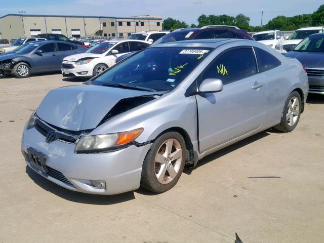 2HGFG12948H534599 - 2008 HONDA CIVIC EXL SILVER photo 2