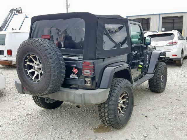 1J4FA54137L180150 - 2007 JEEP WRANGLER S BLACK photo 4