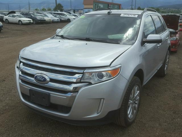 2FMDK4KCXEBA66101 - 2014 FORD EDGE LIMIT SILVER photo 2