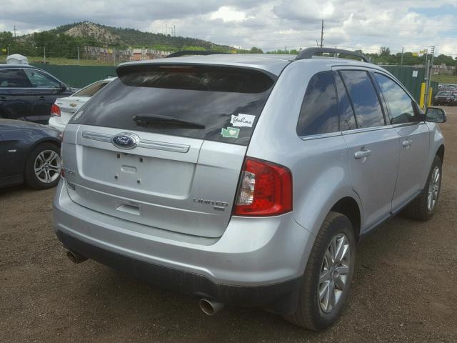 2FMDK4KCXEBA66101 - 2014 FORD EDGE LIMIT SILVER photo 4