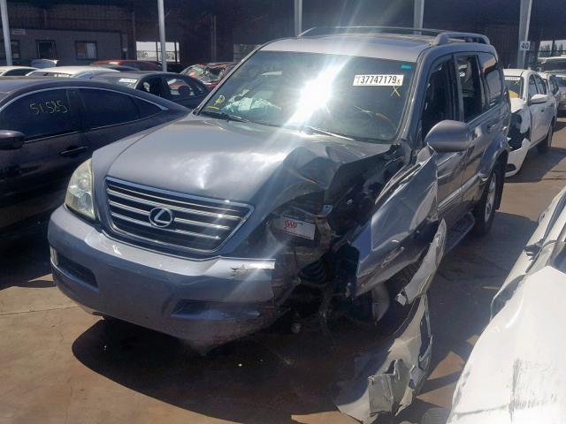 JTJBT20X840057686 - 2004 LEXUS GX 470 GRAY photo 2