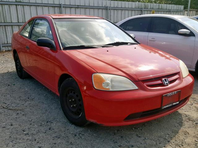 1HGEM22501L007997 - 2001 HONDA CIVIC LX RED photo 1