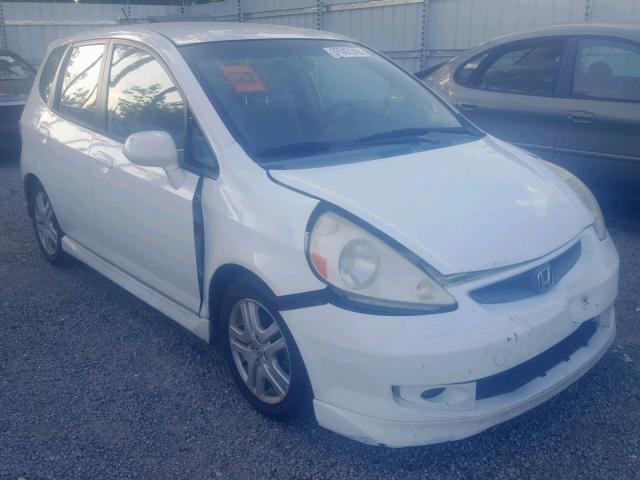 JHMGD38687S068444 - 2007 HONDA FIT S WHITE photo 1