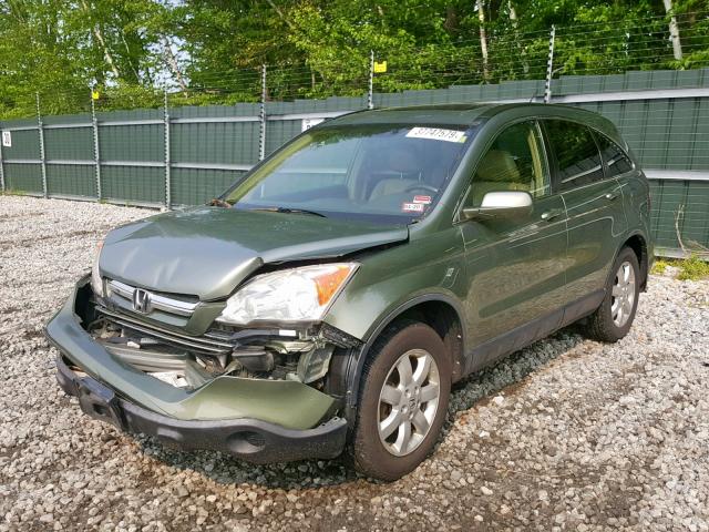 JHLRE48787C094920 - 2007 HONDA CR-V EXL GREEN photo 2