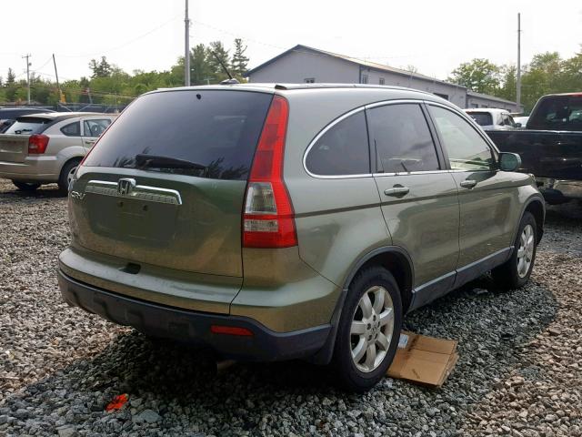 JHLRE48787C094920 - 2007 HONDA CR-V EXL GREEN photo 4