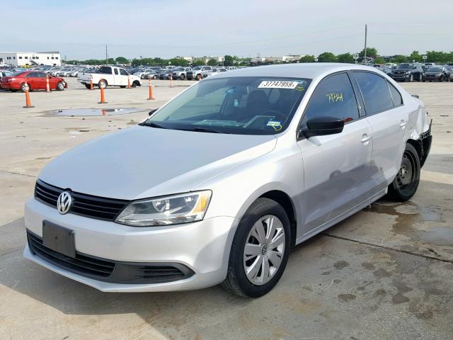 3VW2K7AJXCM349569 - 2012 VOLKSWAGEN JETTA BASE SILVER photo 2