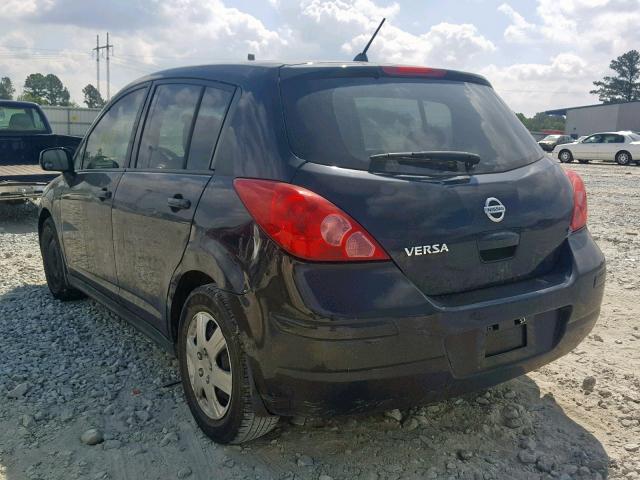 3N1BC13E89L390426 - 2009 NISSAN VERSA S BLACK photo 3