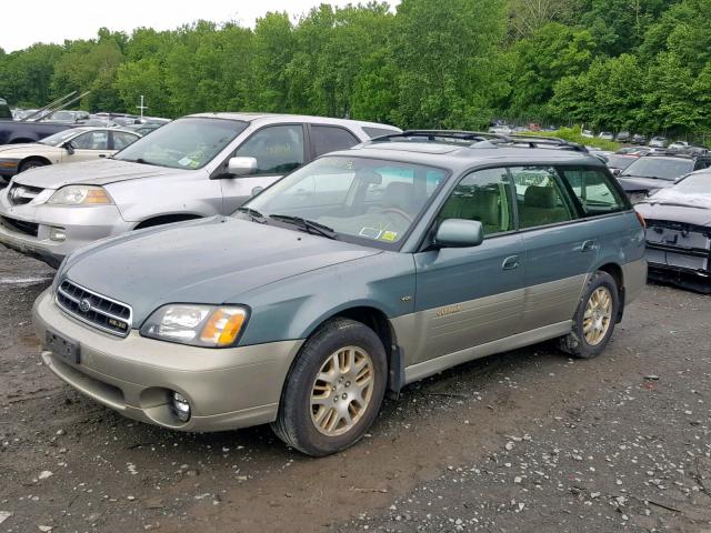 4S3BH896317656774 - 2001 SUBARU LEGACY OUT GREEN photo 2