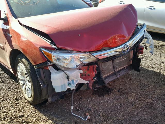 4T1BD1FKXCU061425 - 2012 TOYOTA CAMRY HYBR RED photo 9