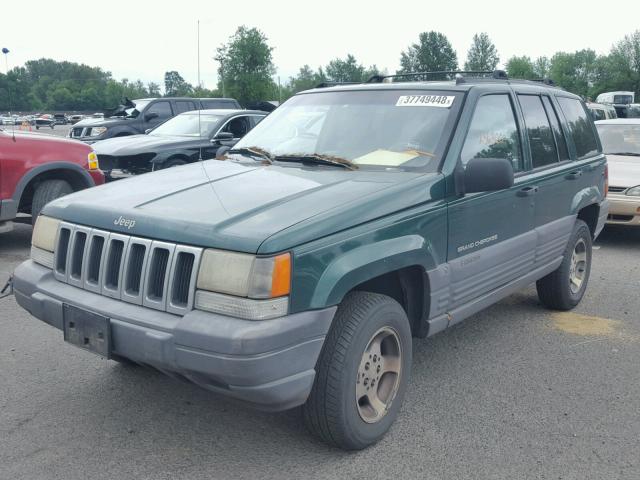 1J4EX58S0TC122505 - 1996 JEEP GRAND CHER GREEN photo 2