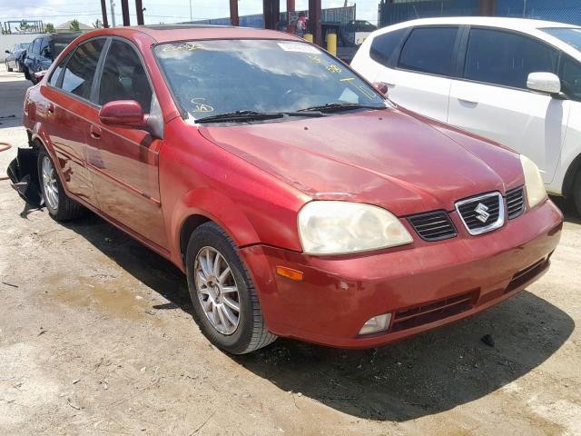 KL5JJ52ZX4K978242 - 2004 SUZUKI FORENZA LX BURGUNDY photo 1