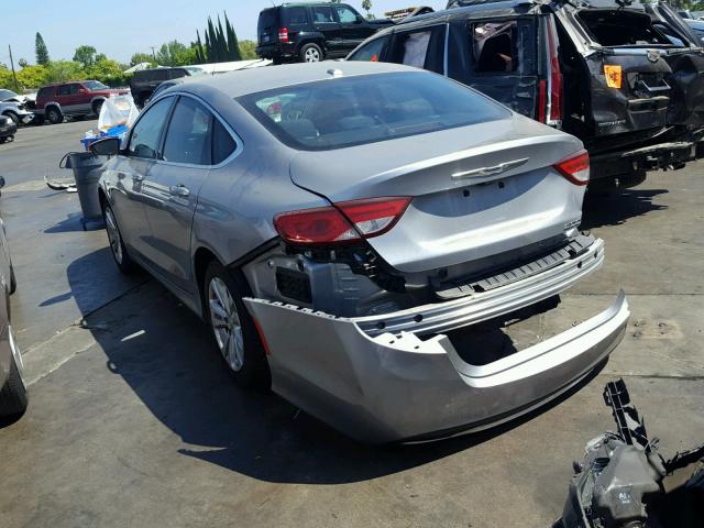 1C3CCCAB5GN166926 - 2016 CHRYSLER 200 LIMITE SILVER photo 3