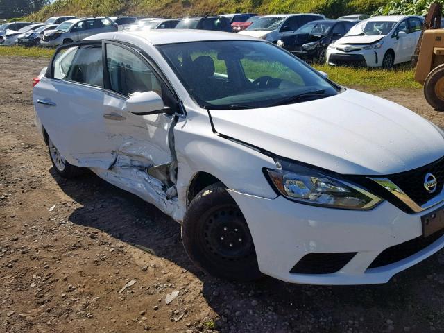 3N1AB7AP1JY245662 - 2018 NISSAN SENTRA S WHITE photo 1