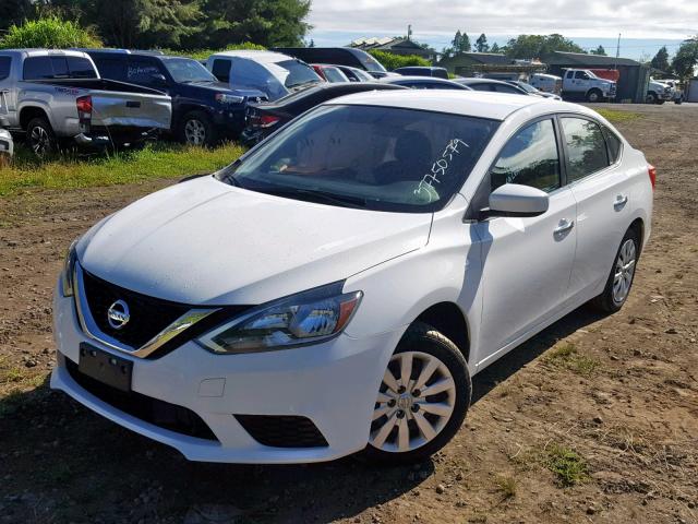 3N1AB7AP1JY245662 - 2018 NISSAN SENTRA S WHITE photo 2