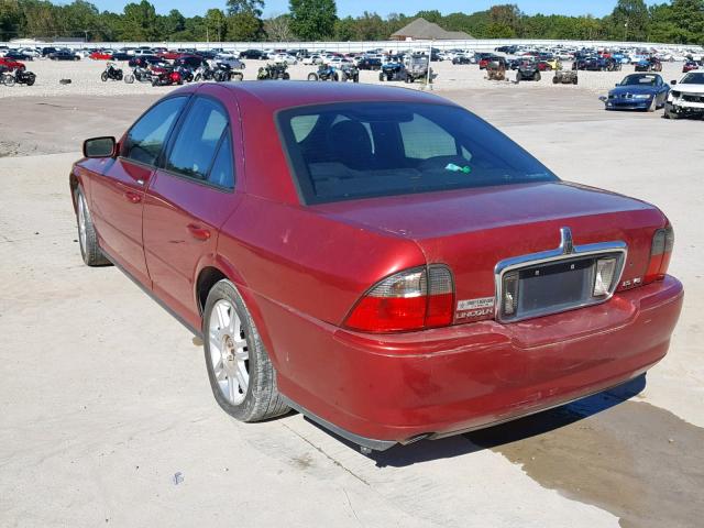 1LNHM87A141630455 - 2004 LINCOLN LS 勃艮第红 照片 3