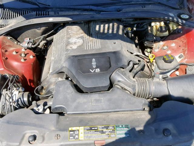 1LNHM87A141630455 - 2004 LINCOLN LS 勃艮第红 照片 7
