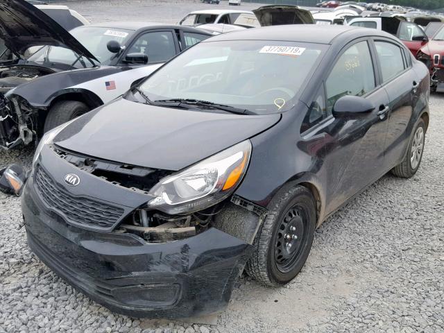 KNADM4A38F6462119 - 2015 KIA RIO LX BLACK photo 2