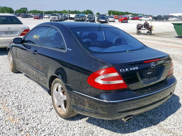 WDBTJ75J64F079227 - 2004 MERCEDES-BENZ CLK 500 BLACK photo 3