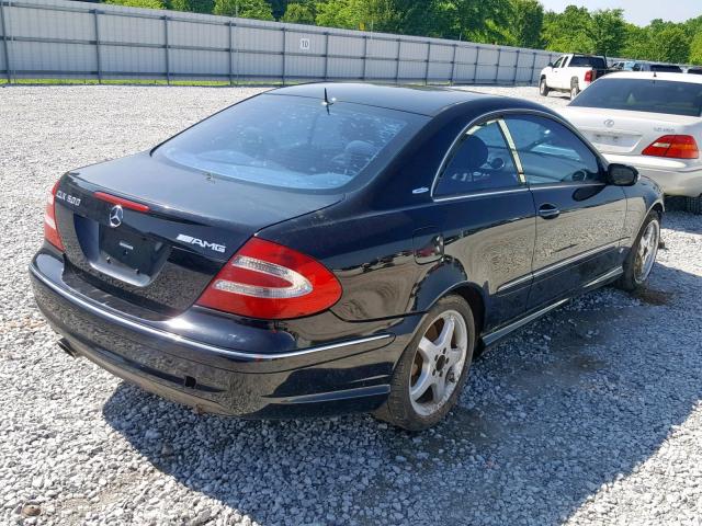 WDBTJ75J64F079227 - 2004 MERCEDES-BENZ CLK 500 BLACK photo 4