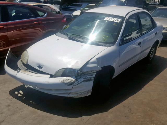 2C1MR522316710695 - 2001 CHEVROLET METRO LSI WHITE photo 2