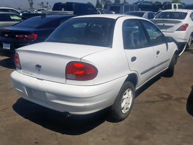 2C1MR522316710695 - 2001 CHEVROLET METRO LSI WHITE photo 4