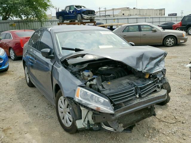 3VW2K7AJ6EM254364 - 2014 VOLKSWAGEN JETTA BASE CHARCOAL photo 1