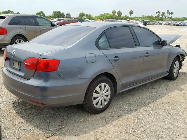 3VW2K7AJ6EM254364 - 2014 VOLKSWAGEN JETTA BASE CHARCOAL photo 4