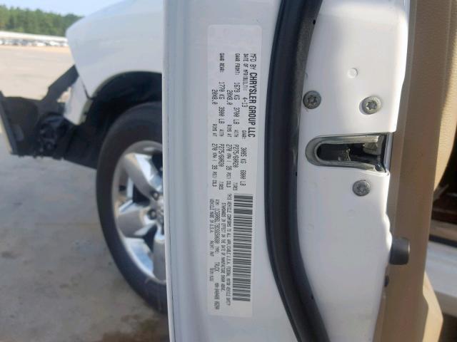 1C6RR6LT9DS650680 - 2013 RAM 1500 SLT WHITE photo 10