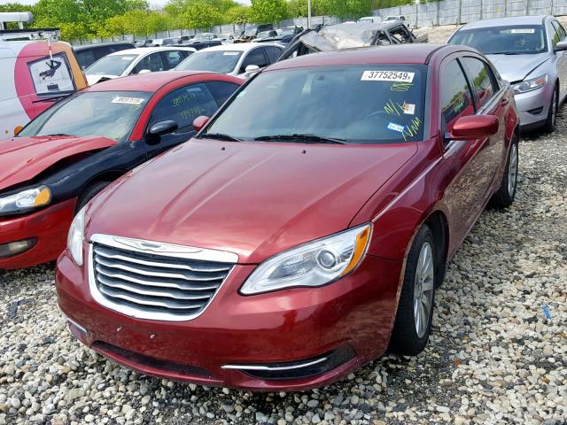 1C3CCBBG8EN114594 - 2014 CHRYSLER 200 TOURIN MAROON photo 2