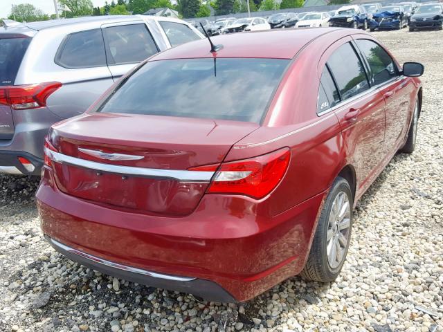 1C3CCBBG8EN114594 - 2014 CHRYSLER 200 TOURIN MAROON photo 4