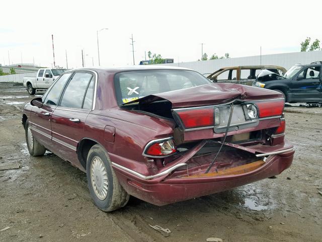 1G4HR52K0XH451201 - 1999 BUICK LESABRE LI MAROON photo 3