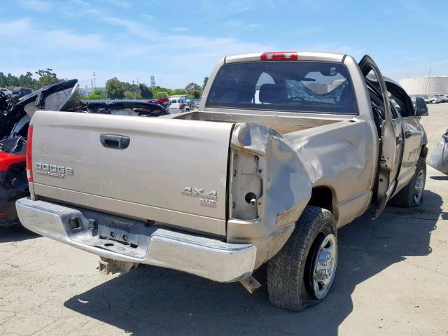 3D7KU28D73G807492 - 2003 DODGE RAM 2500 S TAN photo 4