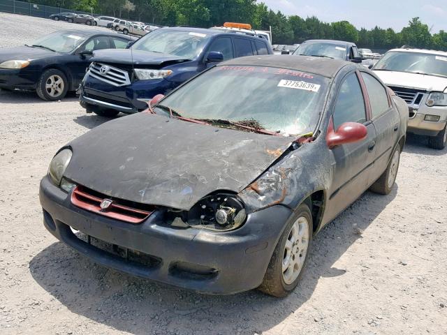 1B3ES46CX1D160746 - 2001 DODGE NEON SE BLACK photo 2