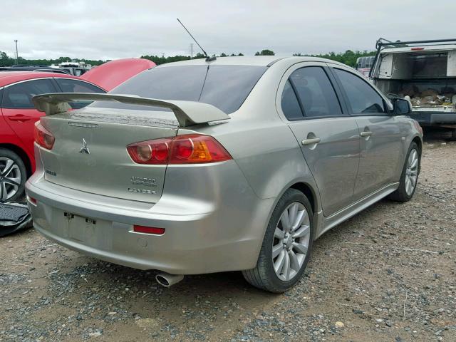 JA3AU86U18U037059 - 2008 MITSUBISHI LANCER GTS TAN photo 4