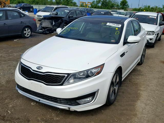 KNAGM4AD2D5040047 - 2013 KIA OPTIMA HYB WHITE photo 2