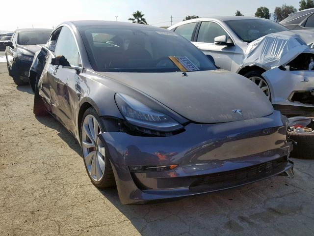 5YJ3E1EB9KF213998 - 2019 TESLA MODEL 3 GRAY photo 1