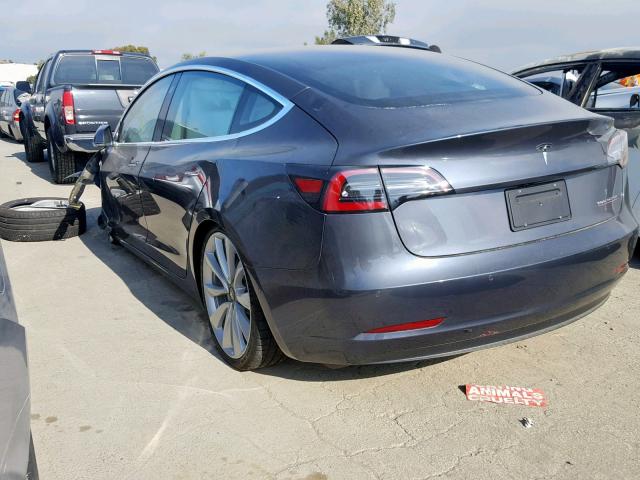 5YJ3E1EB9KF213998 - 2019 TESLA MODEL 3 GRAY photo 3