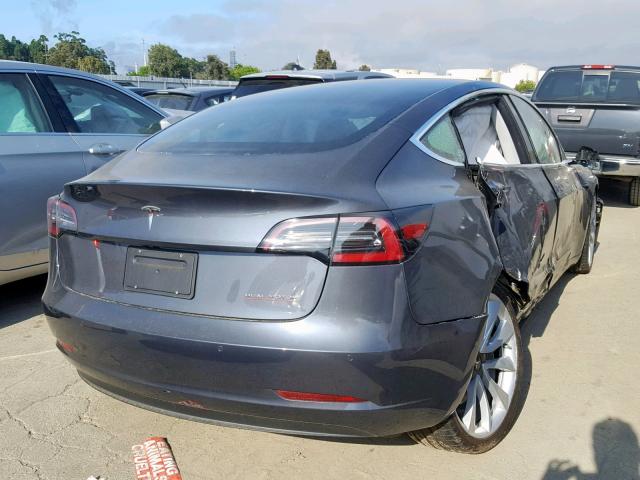 5YJ3E1EB9KF213998 - 2019 TESLA MODEL 3 GRAY photo 4