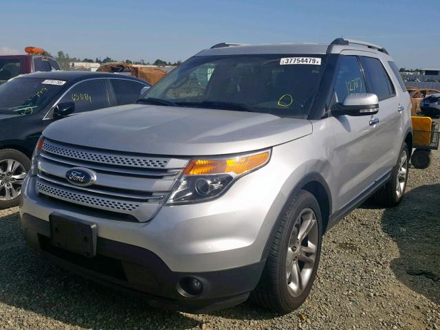 1FM5K7F84EGC01772 - 2014 FORD EXPLORER L SILVER photo 2