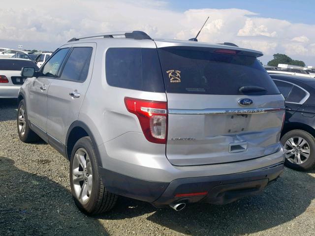 1FM5K7F84EGC01772 - 2014 FORD EXPLORER L SILVER photo 3