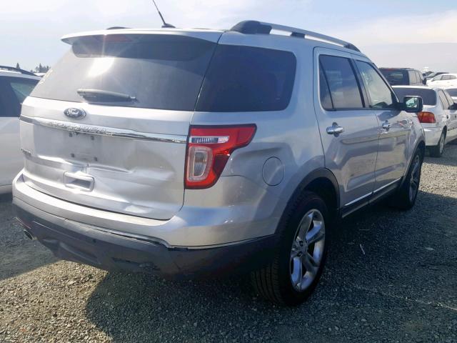 1FM5K7F84EGC01772 - 2014 FORD EXPLORER L SILVER photo 4