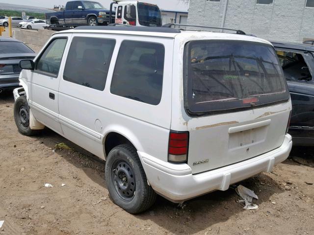 2B4GK45R1NR621524 - 1992 DODGE CARAVAN SE WHITE photo 3