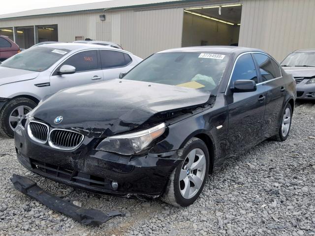 WBANE53557CW67096 - 2007 BMW 525 I BLACK photo 2