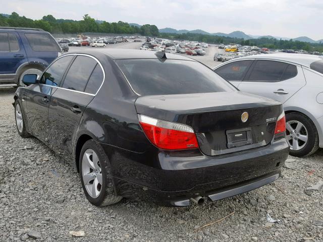 WBANE53557CW67096 - 2007 BMW 525 I BLACK photo 3