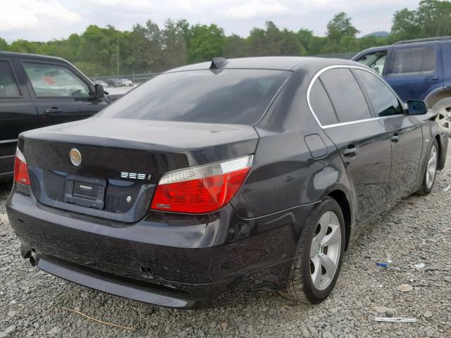 WBANE53557CW67096 - 2007 BMW 525 I BLACK photo 4