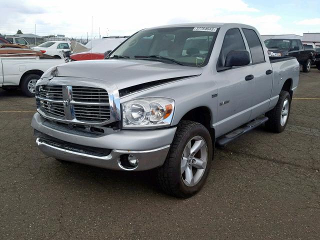 1D7HU182X8S608732 - 2008 DODGE RAM 1500 S SILVER photo 2