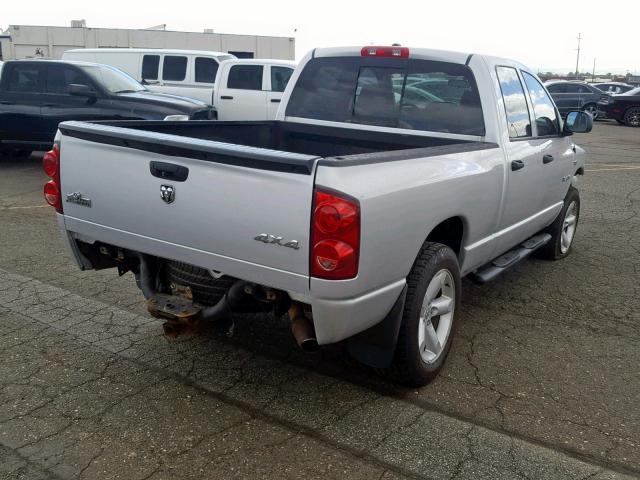 1D7HU182X8S608732 - 2008 DODGE RAM 1500 S SILVER photo 4