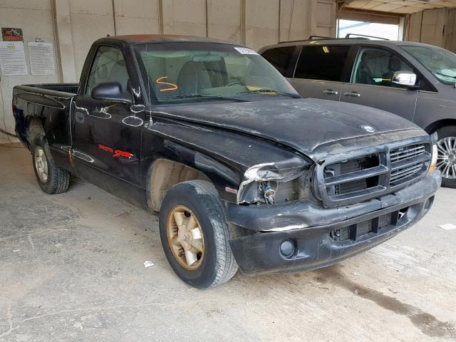 1B7FL26P1WS580003 - 1998 DODGE DAKOTA BLACK photo 1